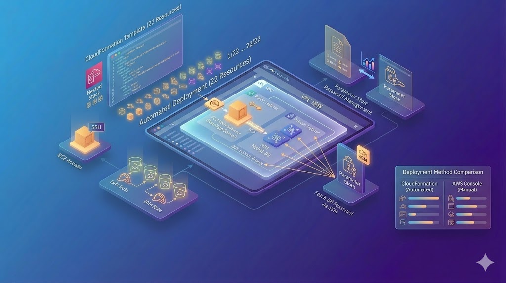 CloudFormationでRDS MySQL + EC2接続環境を自動構築する手順【22リソース一括デプロイ / コンソール版との比較付き ...